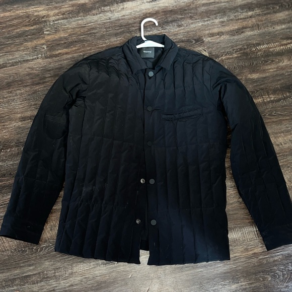 Theory Men's Black Quilted Shirt Jacket - Picture 2 of 5